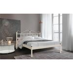 Кровать двуспальная "Розана" (140х200/мет. основание/бежевый) | Интернет магазин мебели и декора LifeDekor