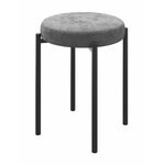 Табурет BOB (b22 / GREY LUX/Черный) | Интернет магазин мебели и декора LifeDekor