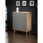 Комод Komo-3 (700х330х930 мм, ЛДСП Дуб Вотан/Серый 16мм, ножки береза) | Интернет магазин мебели и декора LifeDekor