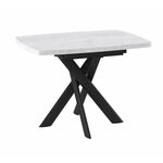 Стол Andres -110 (110/145 х 80 / серый сланец / черный) | Интернет магазин мебели и декора LifeDekor