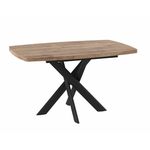 Стол LEONEL-130 (130/165 х 85 / дуб велингтон / черный) | Интернет магазин мебели и декора LifeDekor