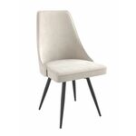 Стул LEO-R поворотный (b3 Cream Lux/Черный) | Интернет магазин мебели и декора LifeDekor