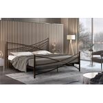 Кровать Лиана (140х200/металлическое основание) Коричневый бархат | Интернет магазин мебели и декора LifeDekor