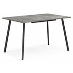 Стол деревянный Кортни 120 (160) x 80 бетон светлый / черный матовый | Интернет магазин мебели и декора LifeDekor