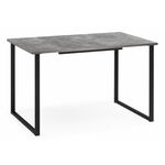 Стол деревянный Лиман 120 (160) x 80 бетон светлый / черный матовый | Интернет магазин мебели и декора LifeDekor