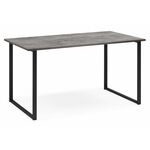 Стол деревянный Лиман 120 х 80 бетон светлый / черный матовый | Интернет магазин мебели и декора LifeDekor