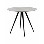 Стол Ники круглый столешница керамика Italian light grey 900 | Интернет магазин мебели и декора LifeDekor