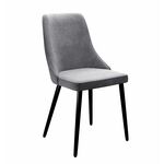Стул DikLine 286 TW09 светло-серый, ножки черные | Интернет магазин мебели и декора LifeDekor
