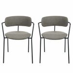 Комплект из 2-х стульев Ant букле серый | Интернет магазин мебели и декора LifeDekor