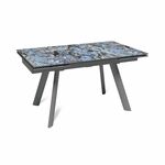 Стол раскладной Stone (140+40+40), керамика глянцевая Lemurian blue | Интернет магазин мебели и декора LifeDekor