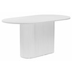 Стол деревянный Барон О 160 х 90 белая пленка шагрень / белые ноги | Интернет магазин мебели и декора LifeDekor