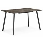 Стол деревянный Кортни 117 (157) x 77 бетон темный / черный матовый | Интернет магазин мебели и декора LifeDekor