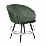 Стул DikLine 442 поворотный, DR19 зеленый, ножки черные | Интернет магазин мебели и декора LifeDekor