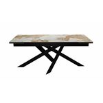 Стол DikLine EKX180, Керамика PANDORA глянец, опоры черные | Интернет магазин мебели и декора LifeDekor