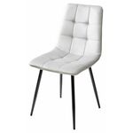 Стул BARI UF910-02 LIGHT GREY, велюр / черный каркас М-City | Интернет магазин мебели и декора LifeDekor