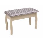 Банкетка из массива березы (ткань Баскет 149/2) Слоновая кость (29С) | Интернет магазин мебели и декора LifeDekor