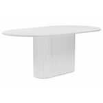 Стол деревянный Барон О 180 х 90 белая пленка шагрень / белые ноги | Интернет магазин мебели и декора LifeDekor