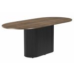 Стол деревянный Барон О 180 х 90 дуб кантри пленка / черные ноги | Интернет магазин мебели и декора LifeDekor