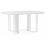 Стол деревянный Хьюго О 160 х 90 белая шагрень пленка / белые ноги | Интернет магазин мебели и декора LifeDekor