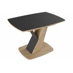 Стол деревянный Гарда Тип 1 дуб крафт золотой / стекло матовое чёрный графит | Интернет магазин мебели и декора LifeDekor