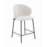 Стул полубарный Блейз букле белый | Интернет магазин мебели и декора LifeDekor