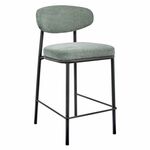 Стул полубарный Lucas 2 шалфей шенилл с чёрными ножками | Интернет магазин мебели и декора LifeDekor