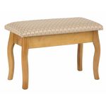 Банкетка из массива березы (ткань Орфей 160/1) Орех | Интернет магазин мебели и декора LifeDekor