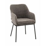 Стул с подлокотниками Кози new ткань букле тёмно-серый | Интернет магазин мебели и декора LifeDekor