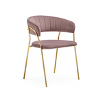 Стул на металлокаркасе Kamelia светло-фиолетовый / золотой | Интернет магазин мебели и декора LifeDekor
