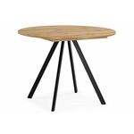 Стол деревянный Карпер 90(120) дуб вотан / черный матовый | Интернет магазин мебели и декора LifeDekor