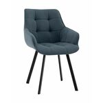 Стул Амальри велюр серо-синий | Интернет магазин мебели и декора LifeDekor
