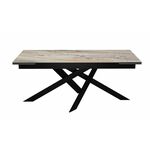 Стол DikLine EKX180, Керамика Venetian Brown Light глянец (К4), опоры черные (2 уп.) | Интернет магазин мебели и декора LifeDekor