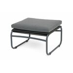 "Ането" пуф плетеный из роупа, каркас алюминий темно-серый (RAL7024) муар, роуп темно-серый круглый | Интернет магазин мебели и декора LifeDekor