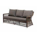 "Гранд Латте" диван трехместный из искусственного ротанга, цвет коричневый | Интернет магазин мебели и декора LifeDekor