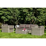 "Капучино" лаунж-зона из искусственного ротанга (гиацинт), цвет серый | Интернет магазин мебели и декора LifeDekor