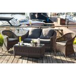 "Кон Панна С" лаунж зона из искусственного ротанга, цвет коричневый | Интернет магазин мебели и декора LifeDekor