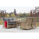 "Гляссе" обеденная группа из искусственного ротанга, цвет соломенный | Интернет магазин мебели и декора LifeDekor