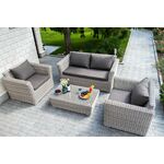 "Капучино Сингл" лаунж-зона из искусственного ротанга, цвет бежевый | Интернет магазин мебели и декора LifeDekor