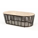 "Валенсия" журнальный столик из искусственного ротанга, цвет бронзовый | Интернет магазин мебели и декора LifeDekor