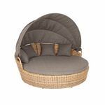 "Стильяно" плетеная кровать круглая, цвет соломенный | Интернет магазин мебели и декора LifeDekor