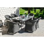 "Эспрессо" обеденная группа плетеная, цвет графит | Интернет магазин мебели и декора LifeDekor