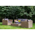 "Капучино Сингл" лаунж-зона из искусственного ротанга (гиацинт), цвет соломенный | Интернет магазин мебели и декора LifeDekor