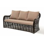 "Ницца" диван из искусственного ротанга трехместный, цвет бронзовый | Интернет магазин мебели и декора LifeDekor