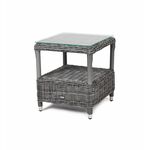 "Форио" столик кофейный из искусственного ротанга, цвет графит | Интернет магазин мебели и декора LifeDekor