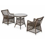 "Эспрессо–80 L" обеденная группа плетеная, цвет коричневый | Интернет магазин мебели и декора LifeDekor