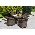 "Фредо" обеденная группа из искусственного ротанга, цвет коричневый | Интернет магазин мебели и декора LifeDekor