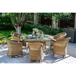 "Эспрессо–150 R" обеденная группа плетеная, цвет соломенный | Интернет магазин мебели и декора LifeDekor