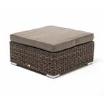 "Лунго" плетеная оттоманка с подушкой (гиацинт), цвет коричневый | Интернет магазин мебели и декора LifeDekor