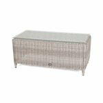 "Кон Панна" столик журнальный из искусственного ротанга, цвет бежевый | Интернет магазин мебели и декора LifeDekor