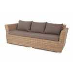 "Капучино" диван из искусственного ротанга трехместный, цвет соломенный | Интернет магазин мебели и декора LifeDekor